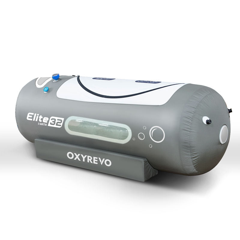 Oxyrevo Hyperbaric chamber on a white background