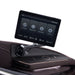 Massage Chair dashboard with a tablet displaying massage settings on a white background