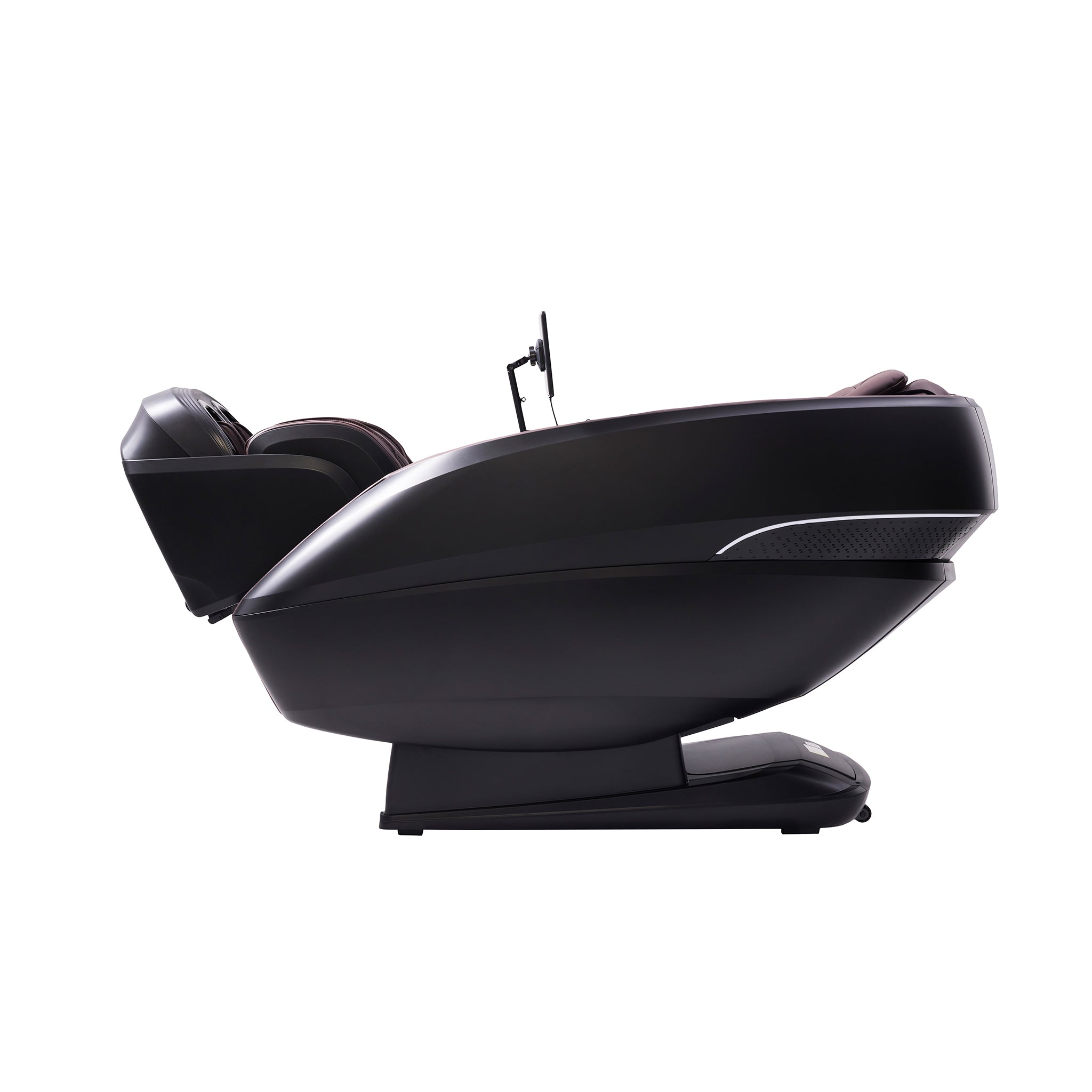 Black massage chair on a white background