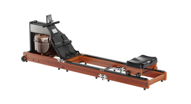 Folding water rower with white background