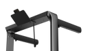 Black treadmill handles on a white background