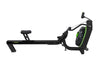 Rowing machine with digital display on a white background