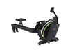 Rowing machine with digital display on a white background
