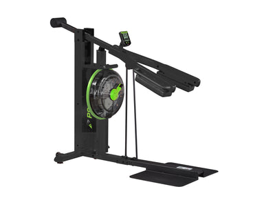 Gym machine with pulley system on a white background