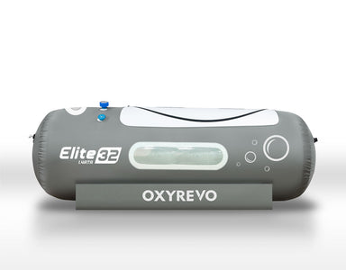 Oxyrevo Hyperbaric chamber on a white background