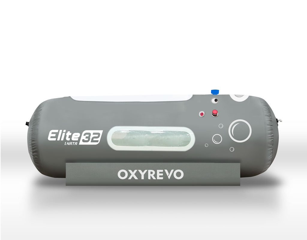 Oxyrevo Hyperbaric chamber on a white background