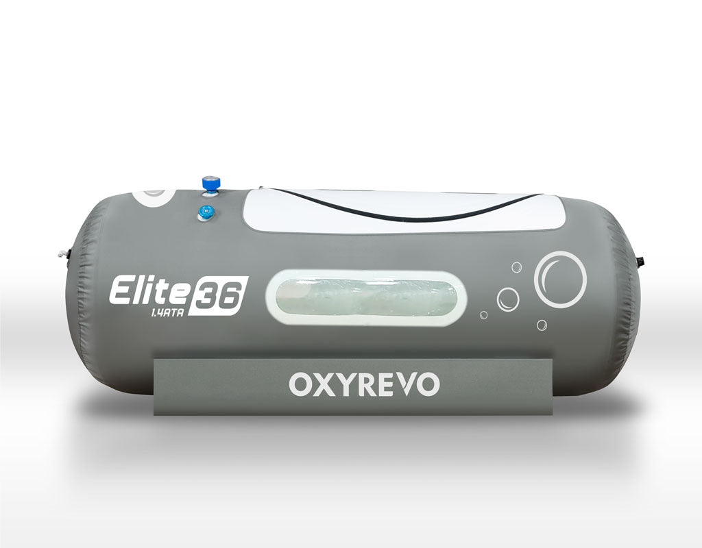 Oxyrevo Hyperbaric Chamber on a white background