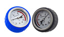 Two pressure gauges on a white background