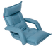 Blue folding chair for hyperbaric chamber use