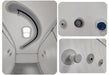 Inside components of Oxyrevo hyperbaric chamber on a white background