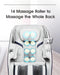 Massage chair with multiple massage rollers on a light background