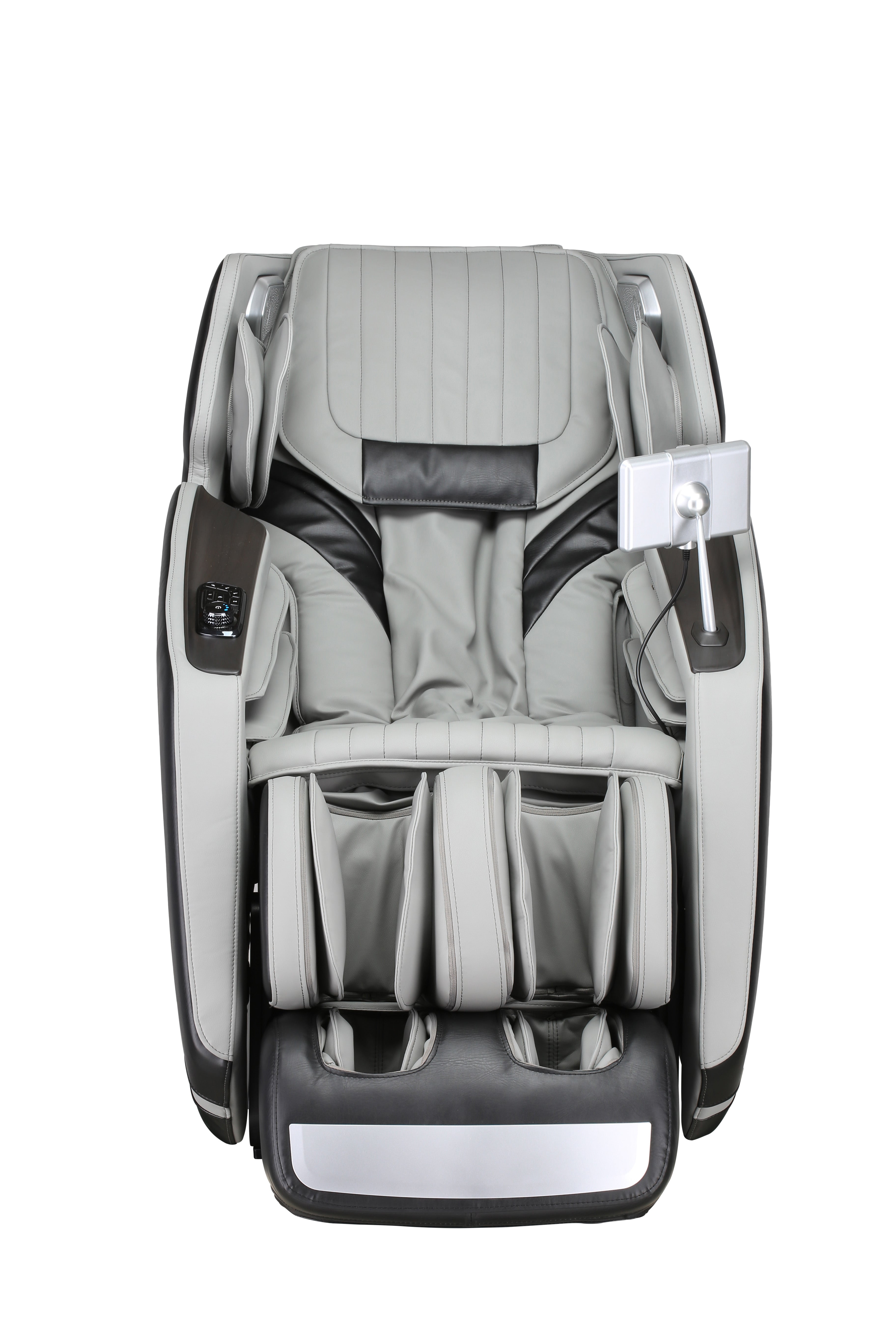Gray massage chair on a white background