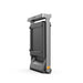 Black and Gray folded treadmill on a white background