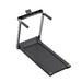 Black treadmill on a white background