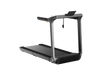 Black treadmill on a white background