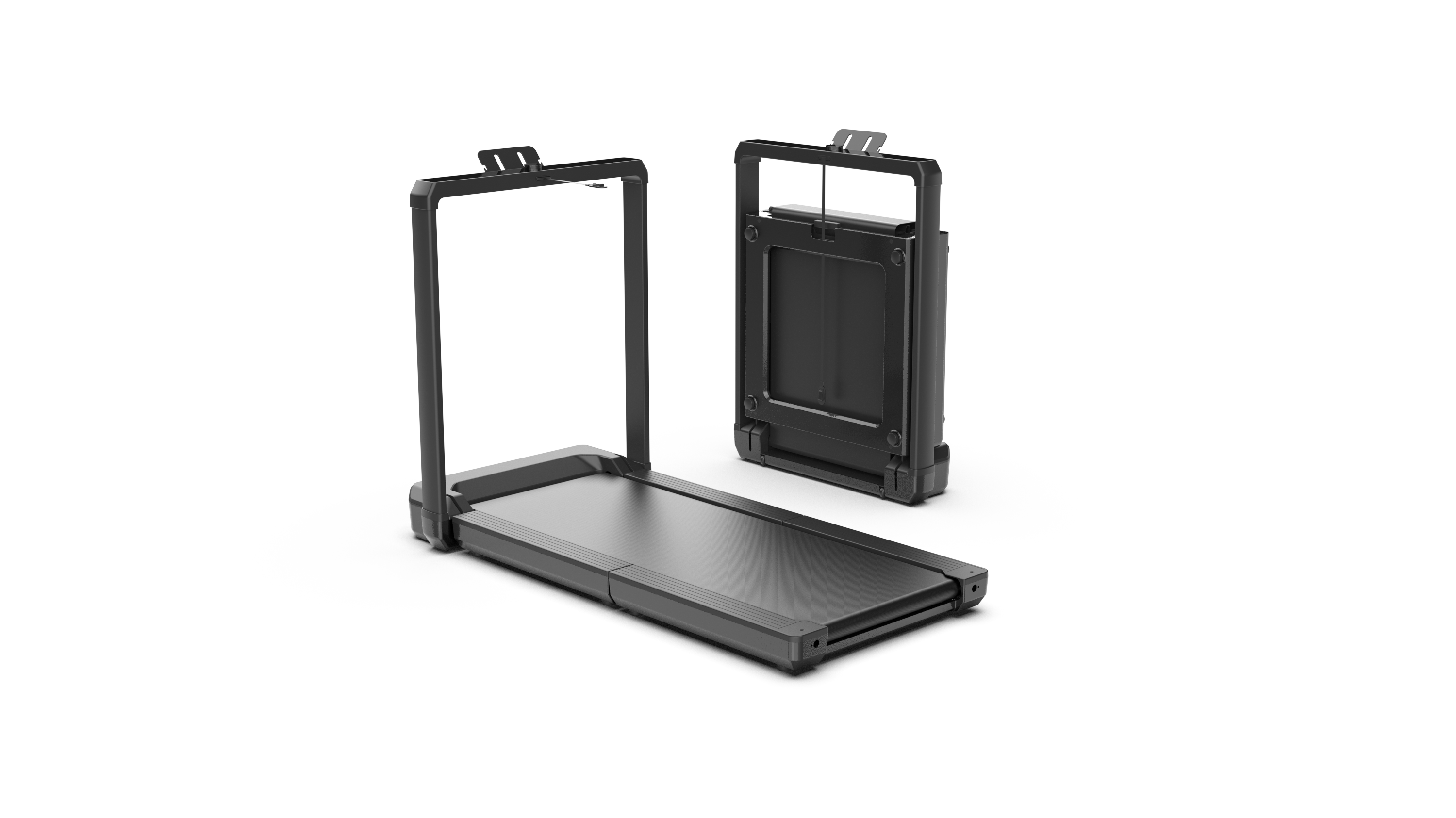 Portable treadmill on a white background